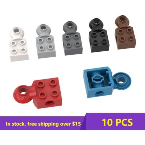 10PCS Bricks 48170 2 X 2 with Pin Hole Rotation Joint Ball Half for Building Blocks Parts Classic Brand Kids DIY High-Tech Toys