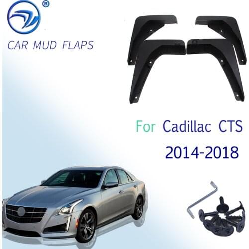 4pcs/set Car Front Rear Mud Flaps For Cadillac CTS 2014-2018 Mudflaps Splash Guards Mud Flap Mudguards Fender 2015 2016 2017