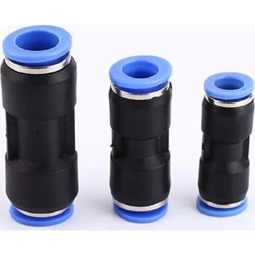 5pcs Pneumatic Connector PU 4mm 6mm 8mm 10mm 12 Mm 14mm 16mm Od Hose One Touch Straight Gas Fitting Plastic Quick Joint