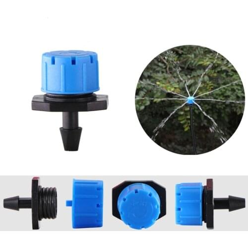 50PCS Garden Adjustable Nozzles Drip Irrigation Watering Sprinkler 1/4'' Anti-Clogging Dripper Emitter Flower Beds Vegetable