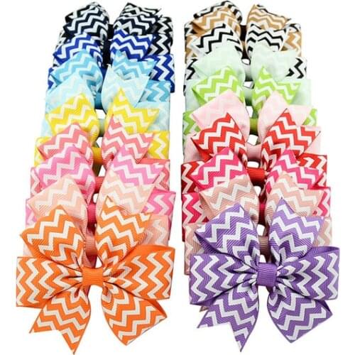 50Pcs Dog Hair Bow Clips Wave Style Hot Selling Big Size Pet Bow Alloy Hair Clips For Large Dog Pet Grooming Accessories Product