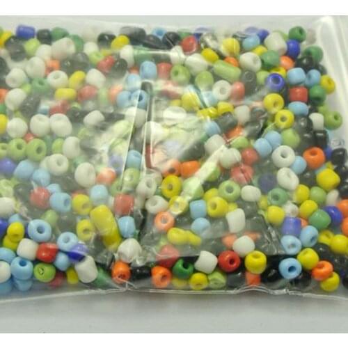 800 Mixed Color Opaque Glass Seed Beads Rondelle 4mm (6/0)