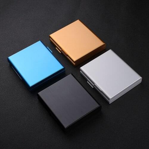 Smoking Accessories Cigar Storage Container 9.2*8.2*2CM Men Gift Tobacco Holder Pocket Box Cigarette Case 1Pcs Metal Holder