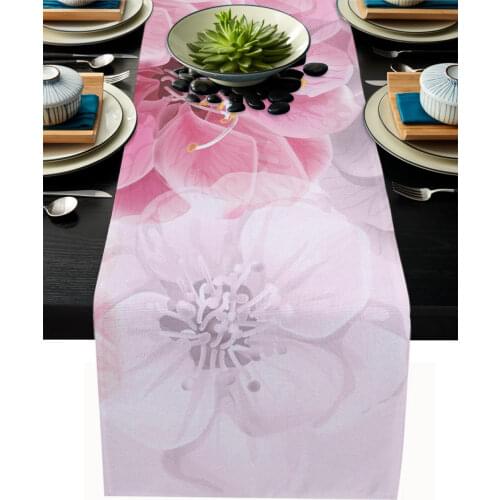 Flower Spring Pink Table Runner Wedding Table Decoration Home Decor Kitchen Table Runners And Placemats