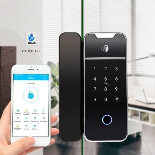 Smart Door Lock With Password & Card Control XM-R1 Wooden Glass Door Lock Home Office Anti-theft Security Electric Lock