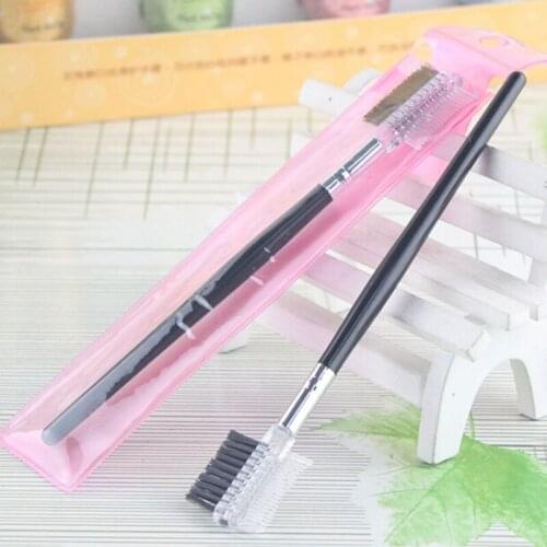 Comb Eyebrow Eyelash Brushes Cosmetic Makeup Tools Dual-Comb Extension Brush High Quality