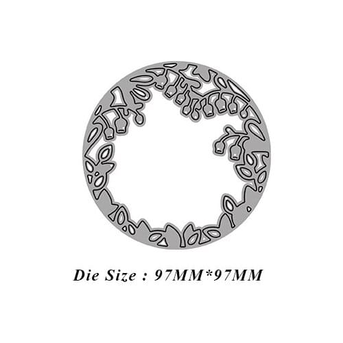 JMCRAFT 2021 Round Flower Border #3 Metal Cutting Dies DIY Scrapbook Handmade Paper Craft Metal Steel Template Dies
