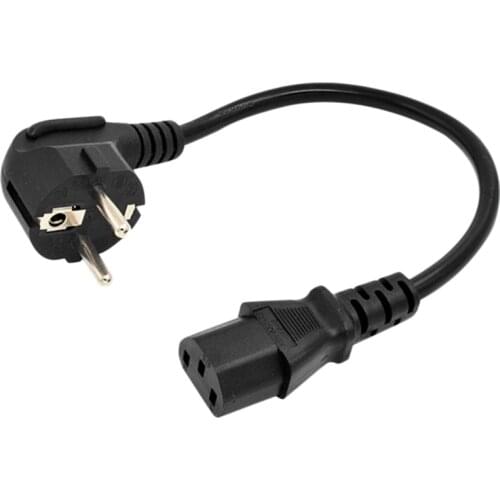EU Power Cable Euro Type F Schuko Plug IEC C13 Power Supply Cable for PC Computer Monitor Printer TV(EU Plug)