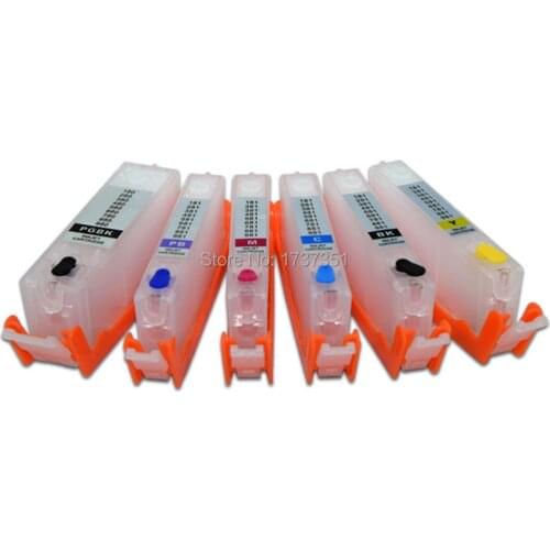 6 color PGI-880 CLI-881 Refill Ink Cartridge with Chip Show Ink Level for Canon PIXMA TS9180 TS8180 PGI 880XL 881XL
