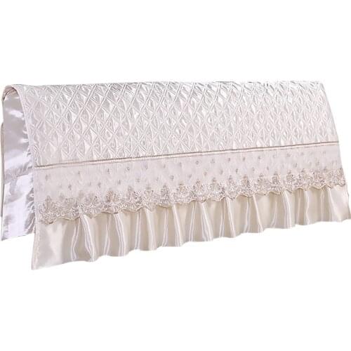Comfort Upholstered Headboard Covers Dustproof Stretch Wood Leather Bed Headboard Cover Protector Slipcover - Beige