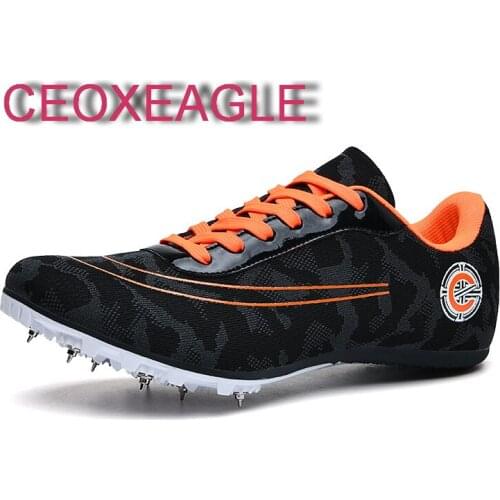 Men Track Field Shoes Women Spikes Sneakers Athlete Running Training Shoes Lightweight Racing Match Spike Sport Shoes Size 35-46