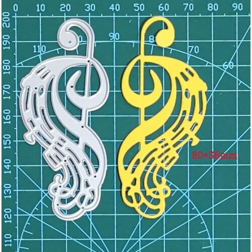 Metal Cutting Dies Music note Knife Blade Die Mold Stencils for Craft Scrapbooking Album Card Making Decorative Die Template