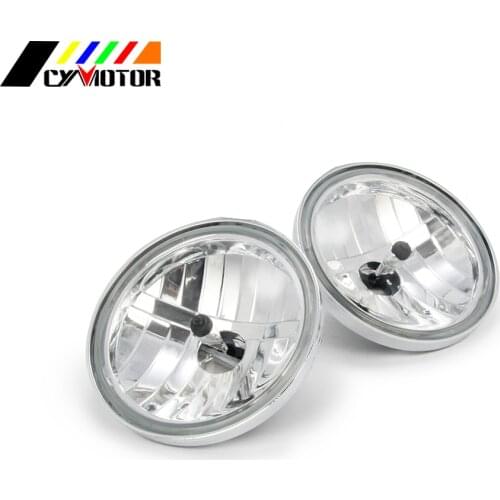 Motorcycle Chrome Round Auxiliary Passing Lamp Driving Headlight Spot Fog Light For Harley Except '14-later Touring Models