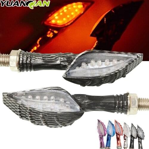 Motorcycle motorbike blinker Turn light turn signal lamp steering cornering direction indicator clear shell LED 17V