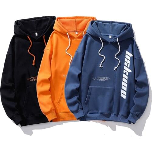 Fashion Hoodies Men Casual 100% Cotton Streetwear Sweatshirts Regular Fit Plus Size demon slayer sweatshirt