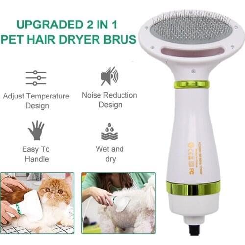 Low Temprature & Noise Pet dryer Dog Grooming Comb Pet Cat Hair Dryer Gooming Comb animal grooming dryer Cat Hair Dryer And Comb