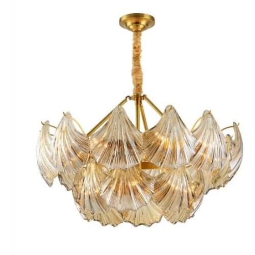 2020 Nordic New Products Hot Sale Villa Hotel Light Luxury Chandelier Creative Scallop Bedroom Dining Chandelier