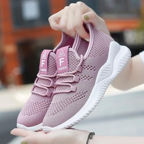 2021 New Womens shoes tide shoes net red breathable shoes women flying knitting shoes women casual sports shoes women