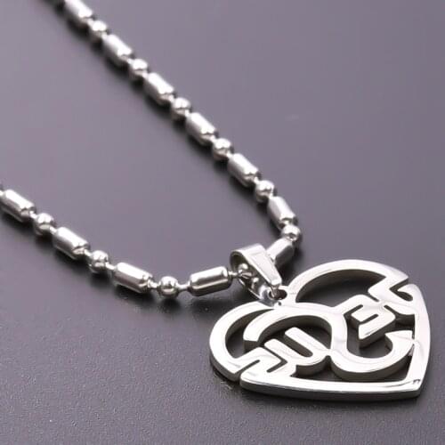 Stainless Steel Necklace Cross Jesus Heart Charm Pendant Necklaces For Women Men Accessories Snake Chain Fashion Jewelry Chokers