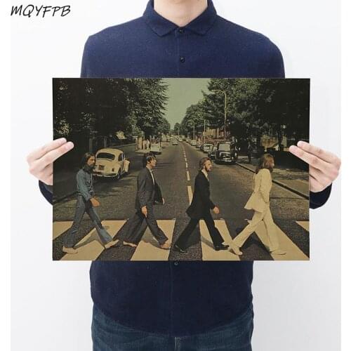 Rock Star Band Kraft Paper Poster Household Goods Wall Sticker Gift Decoration 50.5x35cm