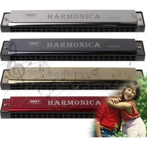 Professional 24 Hole Harmonica Mouth Metal Organ for Beginners musical instruments harmonica harp harmonium blues clues