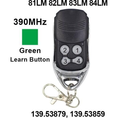 LiftMaster Chamberlain 81LM 83LM 82LM 84LM 390MHz Garage Door Remote Control Green Learning Code Transmitter