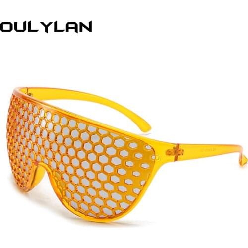 Oulylan Oversized Sunglasses Women Luxury Brand Designer Big Frame Yellow Sun Glasses for Men Classic Funny Party Eyewear Ladies