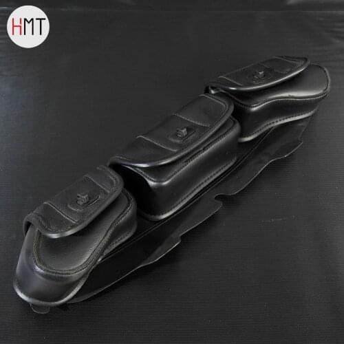 For Harley FLHT FLHTC FLHX Touring Windshield Bag Saddle 3 Pouch Pocket Fairing