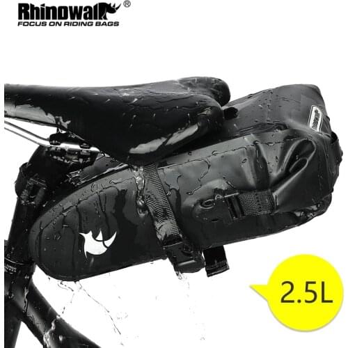 Rhinowalk Bicycle Saddle Bag 1.5L 2.5L Full Waterproof Cycling Seat Bag MTB Road Repair Tools Bag Bike Tail Pack Accessories