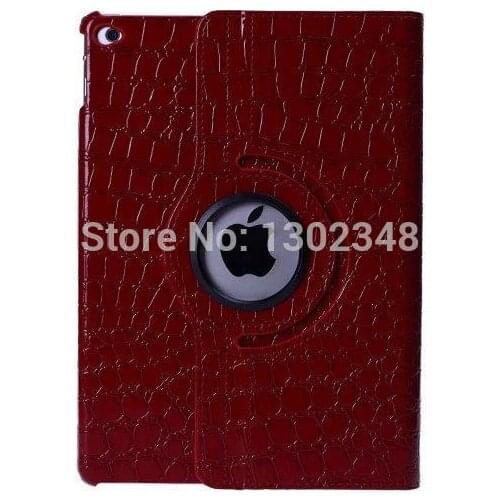 Ultra Thin Flip Luxury Crocodile Grain PU Leather Case 360 Degree Rotating shell Cases Smart Cover Stand For ipad Air 2 ipad 6