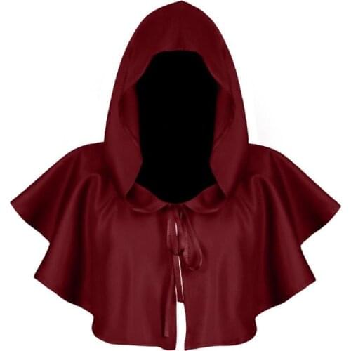 Halloween Vintage Medieval Costume Cosplay Accessory Reaper Cape With Hood Men Women Fancy Dress Party Coaplsy Clothingfor Men