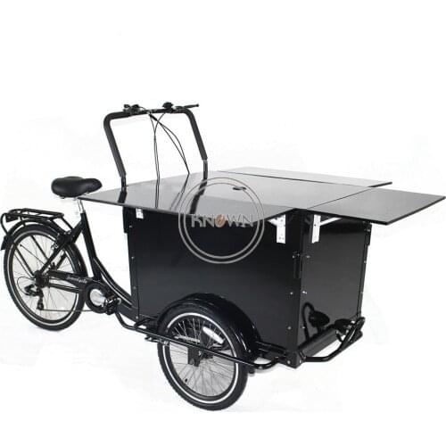 High Quality Motorized Commercial Cargo Bike CE Approved 3 Wheels Mobile Tricycle Coffee Cart Beer Bike Street Sale Truck