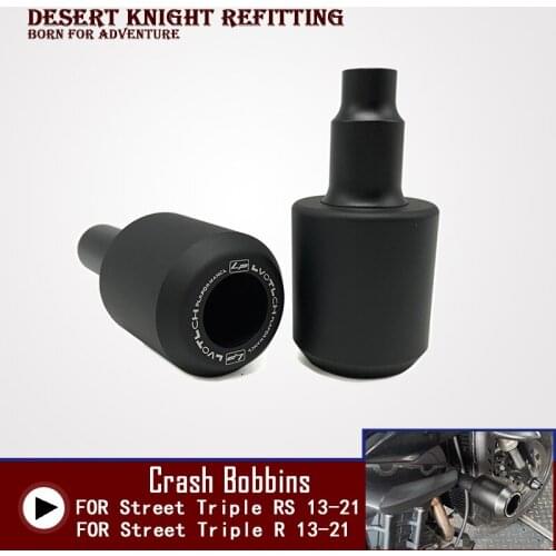 Motorcycle Falling Protection Frame Slider Fairing Guard Crash Bobbins Protector For Triumph Street Triple 765R 765RS 2013-2021