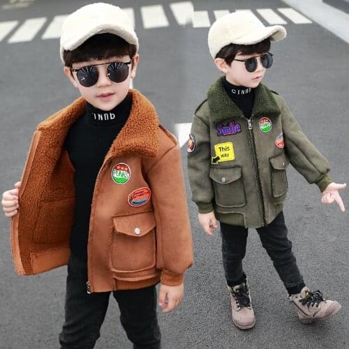 Boy winter new jacket Boy plus velvet padded jacket Boy windproof warm winter coat Boy cold jacket Casual jacket