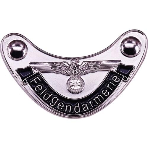 Third Reich Feldgendarmerie badge pin worn by the Wehrmacht Army (Heer) & Waffen SS