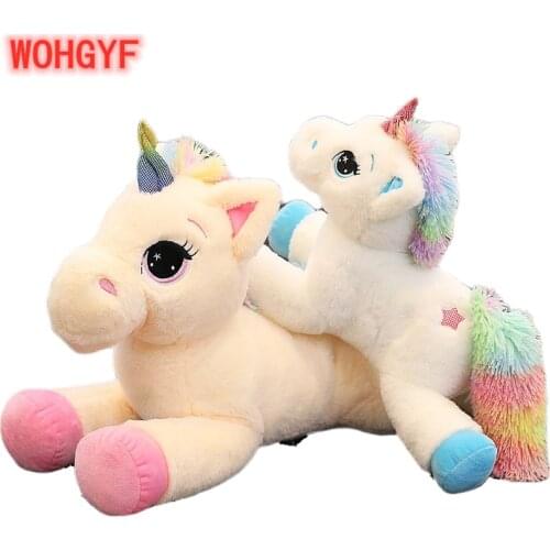 1pc 40cm/60cm Kawaii Unicorn Plush Toys Stuffed Plush Animals Unicorn Doll Toys Birthday Gifts Children Gifts Girls Toys