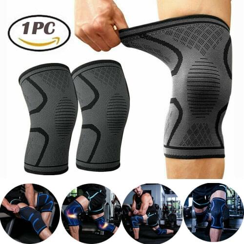 1Pc Unisex Nylon Sports Knee Pads Elastic Compression Support Knee Brace Pad Guard Arthritis Pain Gym Exercise Protector