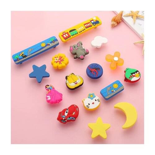 1x Decorative Drawers Pulls / Dresser Knobs / Chest Knobs for Kids and Nursery Rooms Safe Rubber material