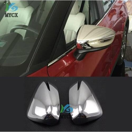 2PCS ABS Car Rear-view Mirror Covers Shell Rearview Mirror Edge Guards Case For Mazda CX-4 CX4 CX 4 2016 2017 2018 Accessories