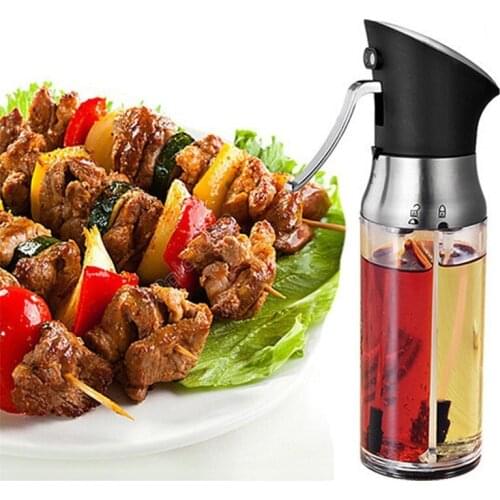 2 In 1 Push-type Oil Bottle Spice Rack Seasoning Bottle Dust-proof And Leak-proof Oil Adjustable Vinegar Spray Bottle Organizer