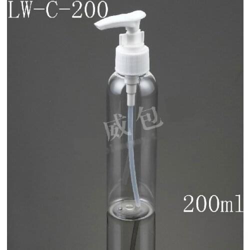 300pcs/lot 200ml Socket Pump Comestics,Plastic Bottle,Shampoo Bottle LW-C-200