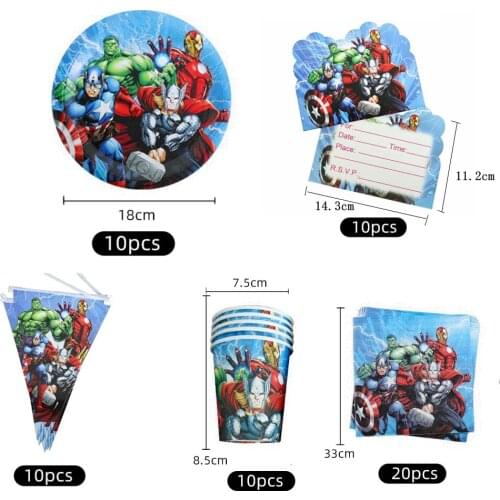 60pcs/Lot Cartoon The Incredibles Party Decoration Hero Theme Cup Plate Napkin Straw Flag Disposable Tableware 10Persons Suit