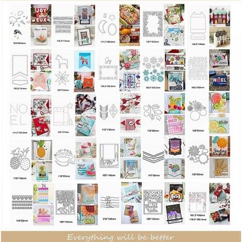 A-Z Letter Flower Animals Snowflake Fruit Lace Round Square Metal Cutting Dies Make Cards Stencils New Scrapbook Craft 2020 Hot