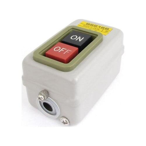 AC 500V 2.2KW Power 2 Postion Three Phase ON-OFF Self Locking Push Button Switch