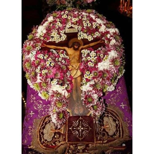 JMINE Div 5D Christian Jesus Flower Full Diamond Painting cross stitch kits art High Quality Religious 3D paint by diamonds