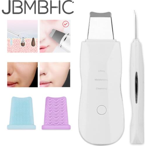 Ultrasonic Skin Scrubber Vibration Face Spatula Blackhead Remover Facial Scrubber Shovel Clean Cavitation Peeling Facial Lifting