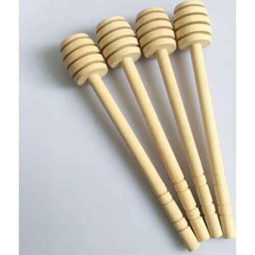 Wooden Honey Dipper Stick Honey Spoon Mixing Stick for Honey Jar Coffee Milk Tea Safe Stir Bar Supplies Kitchen Tools Jar Spoon