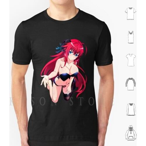 Rias Gremory Lewd Oppai | High School Dxd Anime T Shirt Cotton Men Diy Print Rias Gremory Highschool Dxd High School