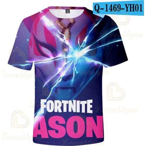 Fortnite Battle Victory Royale Short Sleeve Tops Clothes Hero Childrens Wear Kids T-shirt Game 3d Boys Girls Harajuku Tshirt