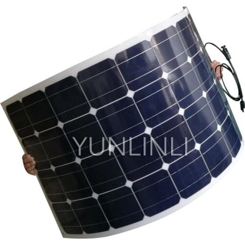 Solar Panel 100W Solar Panel Single Crystal Flexible For Car Charging Solar Power Charger Suitable To Charge 12V Battery PVM 100